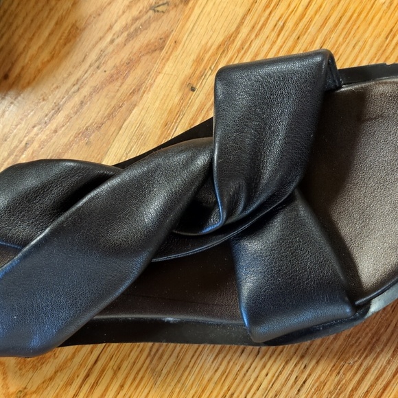 Rockport Black Leather Crossover Sandals Size 9.5 - Picture 10 of 12